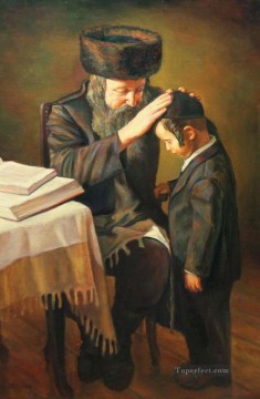 宗教的 Painting - おじいちゃんとユダヤ人の少年